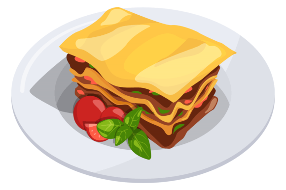 Download Lasagna Cartoon Icon. Tasty Italian Dish - Lasagna Collection