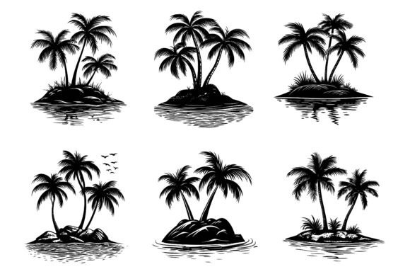 Download Black Coconut Trees Icon - Coconut trees Collection