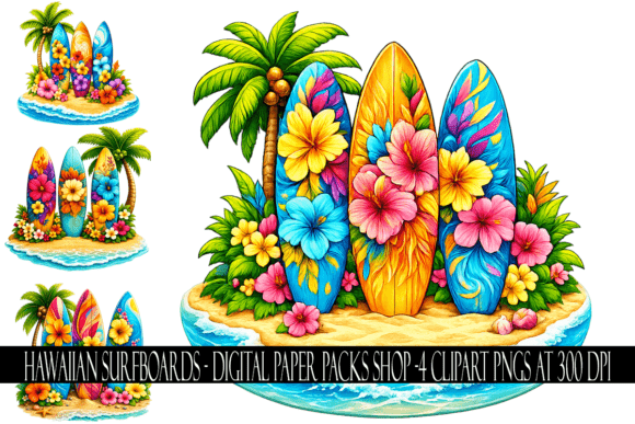 Download Hawaiian Surfboard Clipart - Hawaii Collection