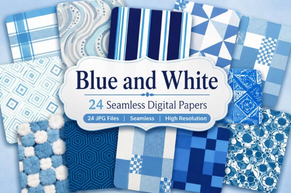 Download Blue and White Pattern Seamless Papers - Seamless papers Collection
