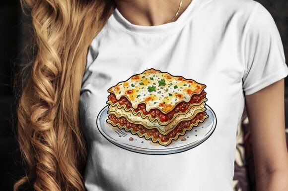 Download Hearty Slice of Baked Lasagna on a Plate - Lasagna Collection