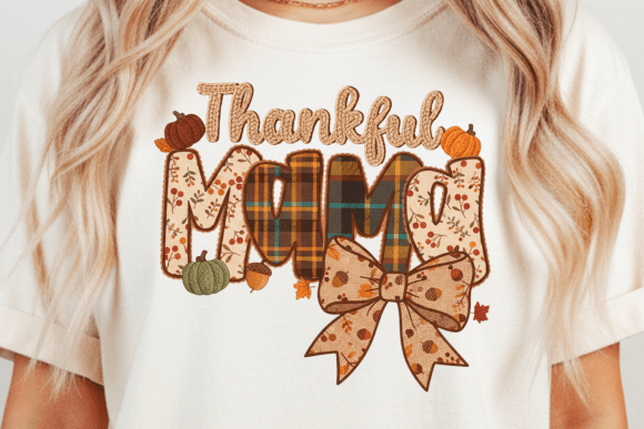Download Thankful Mama PNG Fall Plaid Pumpkin - Premium Resources